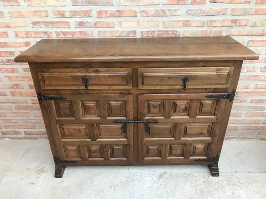 Spanish Baroque Style Carved Walnut Credenza-NOU-592322