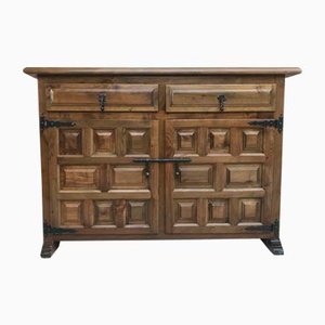 Spanish Baroque Style Carved Walnut Credenza-NOU-592322