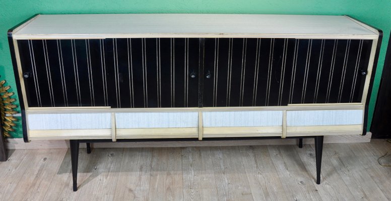 Spanish Black & White Sideboard, 1960s-ROJ-604204