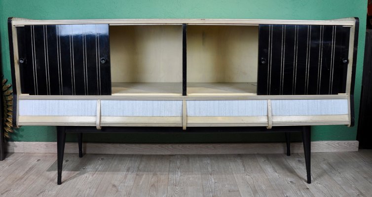 Spanish Black & White Sideboard, 1960s-ROJ-604204