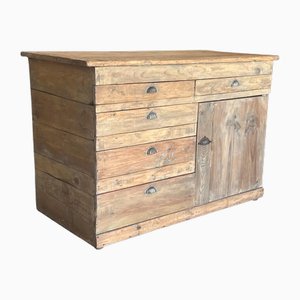 Spanish Bleached Pine Cabinet with Drawers and Door, 1840-60, 1860-PSK-2017162