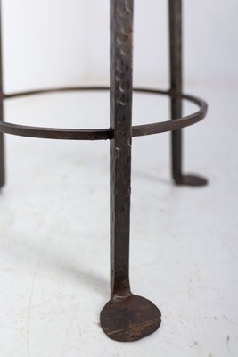 Spanish Breakfast Bar Stool in Elm Top and Wrought Iron, 1960-RIU-1299313