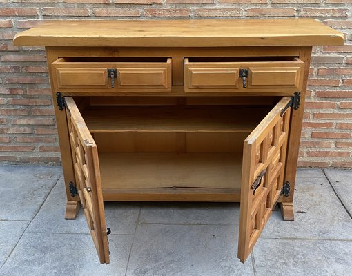 Spanish Catalan Carved Walnut Chest of Drawers, 1940s-NOU-1718526