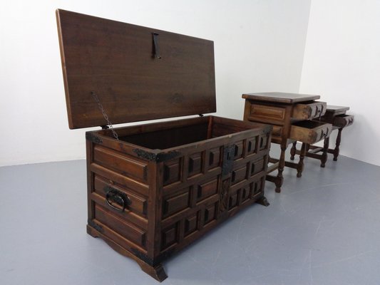 Spanish Chest & 2 Chests of Drawers, 1960s, Set of 3-RDW-1152801