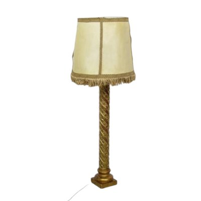 Spanish Gild Wood Floor Lamp with Shade-TCS-2017511