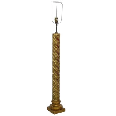 Spanish Gild Wood Floor Lamp with Shade-TCS-2017511