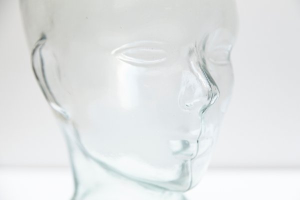 Spanish Glass Head Sculptures, 1970s, Set of 2-WM-575649