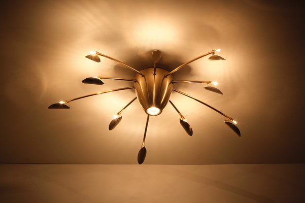 Spanish Halogen Ceiling Lamp in Rose Gold from Esteluz, 1980s-GCG-1279642