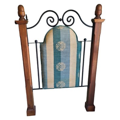 Spanish Headboards in Wood and Wrought Iron, 1980s, Set of 2-TCS-1389820