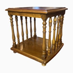 Spanish Revival Leather Top Occasional Table-NSG-2028698