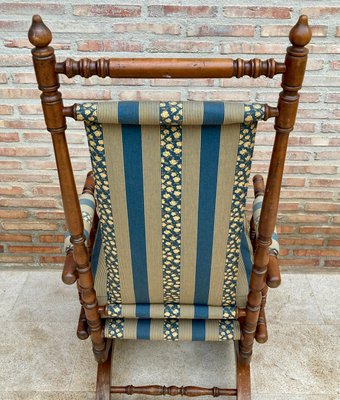 Spanish Rocking Chairs in Carved Walnut, 1960, Set of 2-NOU-1340463