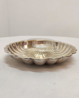 Spanish Shell-Shaped Brass Tray, 1970s-RGF-1336849