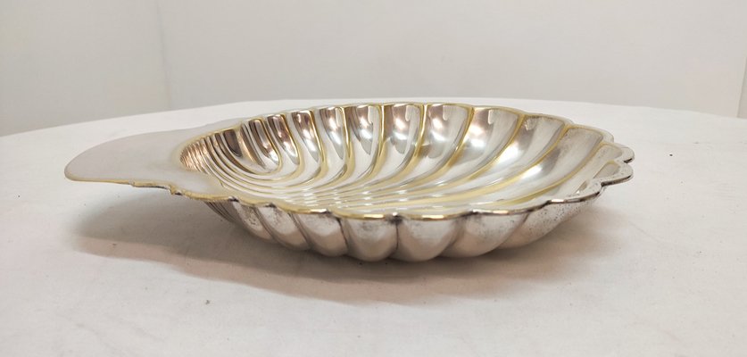 Spanish Shell-Shaped Brass Tray, 1970s-RGF-1336849