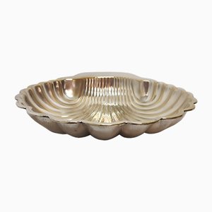 Spanish Shell-Shaped Brass Tray, 1970s-RGF-1336849