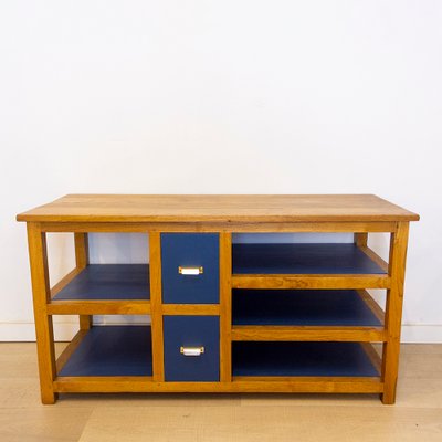 Spanish TV Console in Teak Wood, 1970s-CQZ-1284216