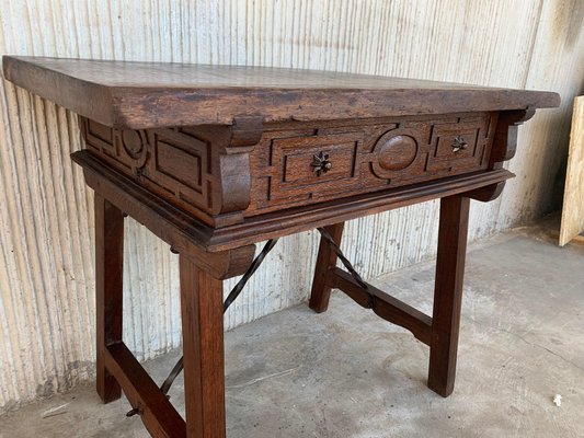 Spanish Walnut Side Table, 1880s-PSK-1002729