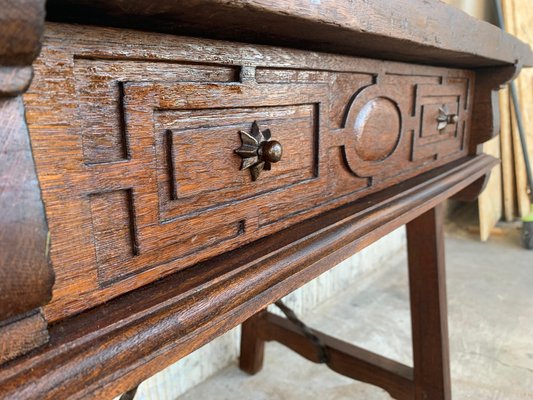 Spanish Walnut Side Table, 1880s-PSK-1002729