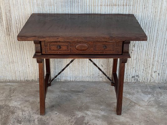 Spanish Walnut Side Table, 1880s-PSK-1002729