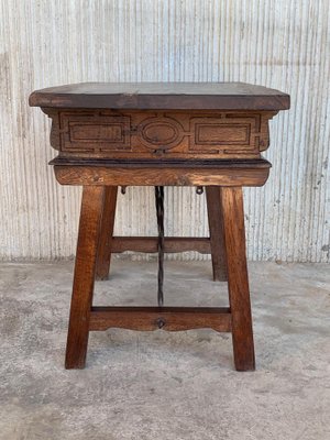 Spanish Walnut Side Table, 1880s-PSK-1002729