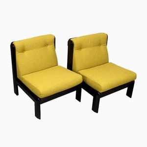 Spanish Wooden Armchairs, 1970s, Set of 2-NE-1034908