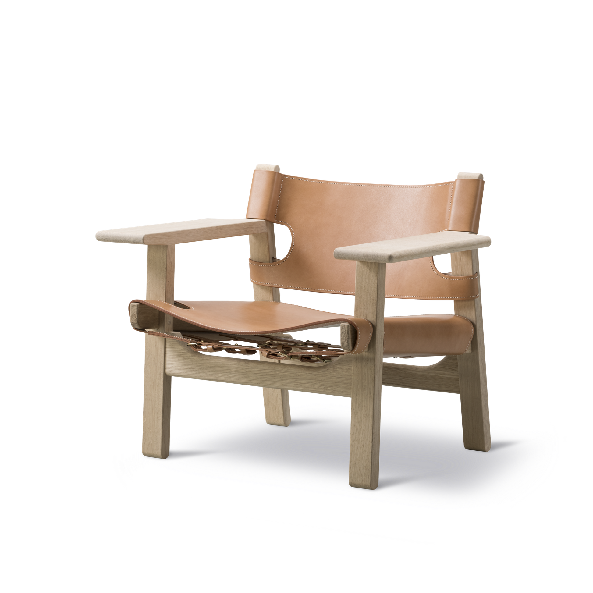 The Spanish Chair by Fredericia Furniture #Soaped Oak/Natural Saddle Leather
