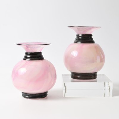 Spatter Glass Vases from Jean Beck, 1920s, Set of 2-IXK-1662062