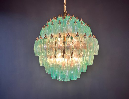 Spherical Murano Polyhedra Chandelier - 140 Turquoise Polyhedra, 1990s-FHZ-2018529