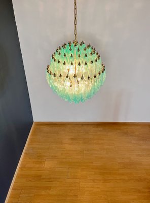 Spherical Murano Polyhedra Chandelier - 140 Turquoise Polyhedra, 1990s-FHZ-2018529