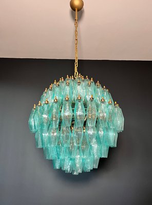 Spherical Murano Polyhedra Chandelier - 140 Turquoise Polyhedra, 1990s-FHZ-2018529