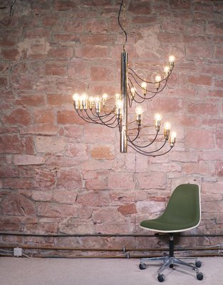 Spiral Brass Chandelier by Gino Sarfatti, 1950s-DEK-932552