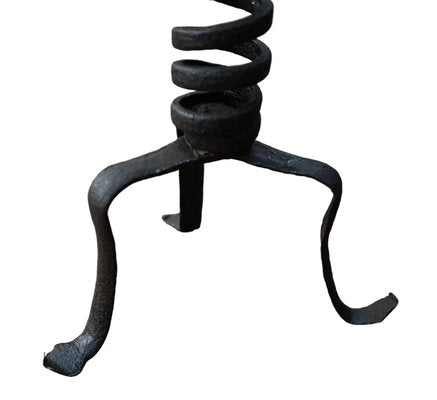 Spiral Candlestick in Wrought Iron, 17th Century-RIK-1778298