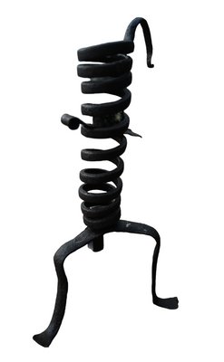 Spiral Candlestick in Wrought Iron, 17th Century-RIK-1778298