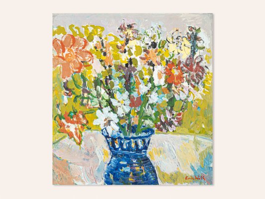 Spring Flowers, Oil on Panel, Framed-GPP-1126569