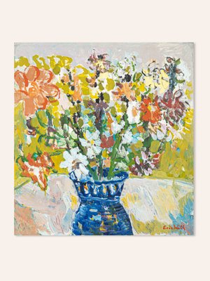 Spring Flowers, Oil on Panel, Framed-GPP-1126569