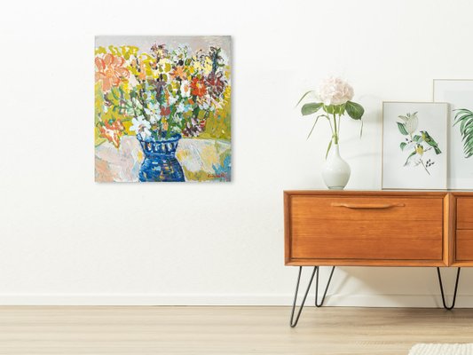 Spring Flowers, Oil on Panel, Framed-GPP-1126569