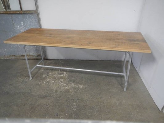 Spruce Table on Aluminium Base, 1960s-WWQ-1706585