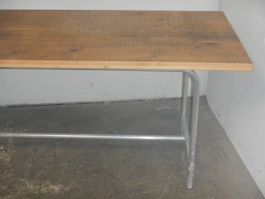 Spruce Table on Aluminium Base, 1960s-WWQ-1706585