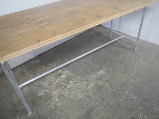 Spruce Table on Aluminium Base, 1960s-WWQ-1706585