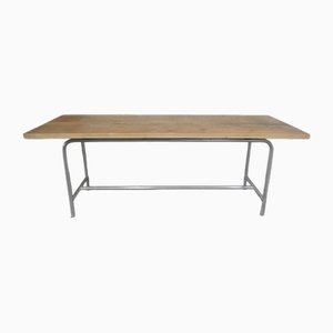 Spruce Table on Aluminium Base, 1960s-WWQ-1706585