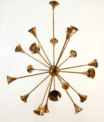 Sputnik 18-Light Hanging Lamp in Brass-QLH-1820845