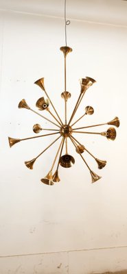 Sputnik 18-Light Hanging Lamp in Brass-QLH-1820845