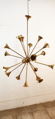 Sputnik 18-Light Hanging Lamp in Brass-QLH-1820845