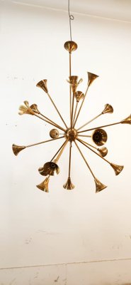 Sputnik 18-Light Hanging Lamp in Brass-QLH-1820845