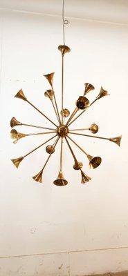 Sputnik 18-Light Hanging Lamp in Brass-QLH-1820845