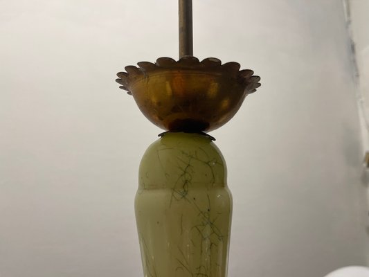 Sputnik 8-Light Chandelier in Brass and Ceramic, 1950s-JJC-1756576