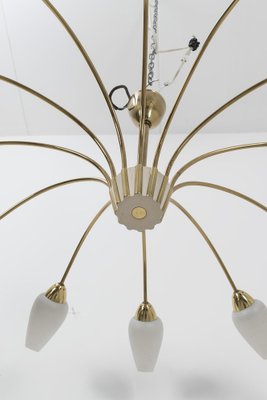 Sputnik Chandelier in Brass & Glass-OKG-1723593