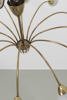 Sputnik Chandelier in Brass & Glass-OKG-1723593