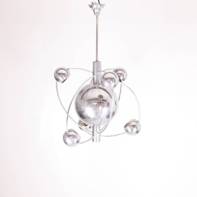 Sputnik Chandelier in Chromed Metal by Goffredo Reggiani, 1970s-DSC-1194119