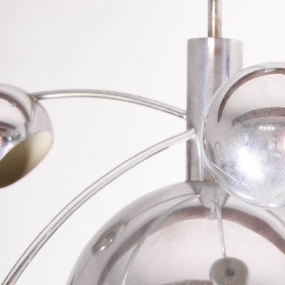 Sputnik Chandelier in Chromed Metal by Goffredo Reggiani, 1970s-DSC-1194119