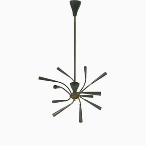 Sputnik Chandelier with 12 Lights by Oscar Torlasco for Lumi Milano, 1960s-FIP-992526